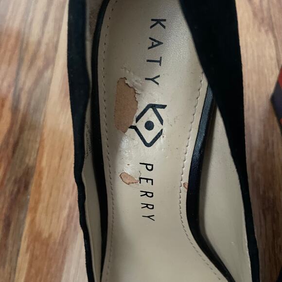 Katy Perry The Caitlin Rubik’s Cube Heels Womens 6 Black Multicolor Suede Block - Picture 11 of 11